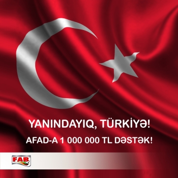 FAB Şirkətlər Qrupu Türkiyəyə dəstək olub
